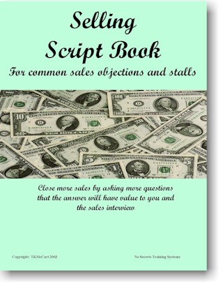 Selling Script Book for common Sales Objections and Stalls